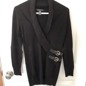INC black sweater tunic P/M